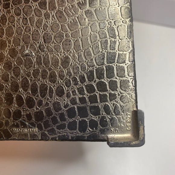 Antique Pewter Carved Trinket Jewelry Box Made In Japan (hinged Damaged) - Picture 8 of 14